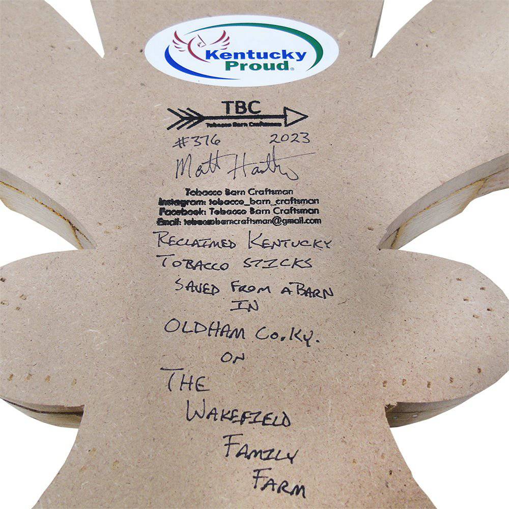 Reclaimed Kentucky Tobacco Sticks Fleur de Lis - Image 3