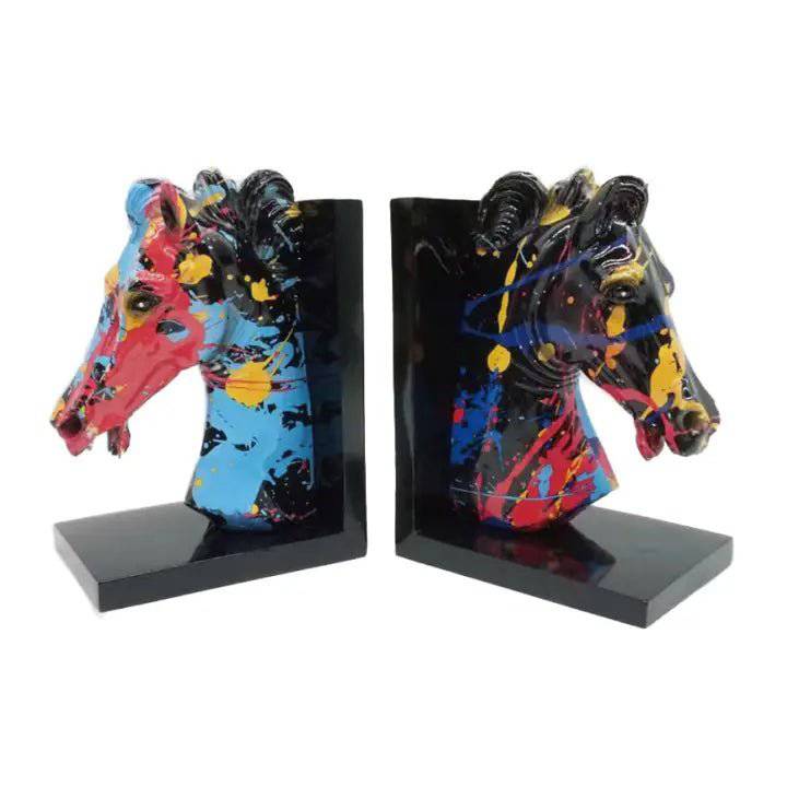 Resin Horse Book End Set - Image 3