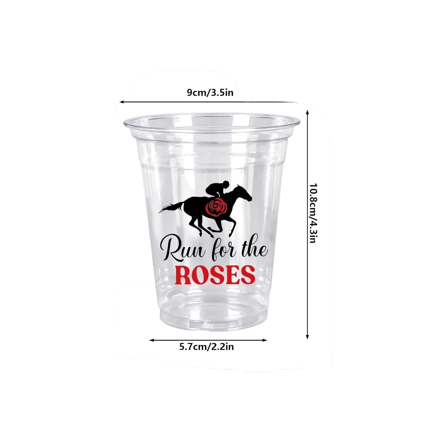 'Run for the Roses' 12oz Horse Racing Party Cups | 16-Pack - Image 2