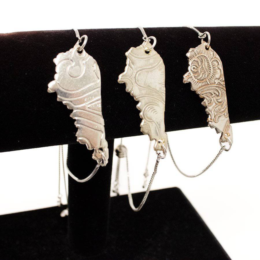 Silver Kentucky Shape Adjustable Bracelet