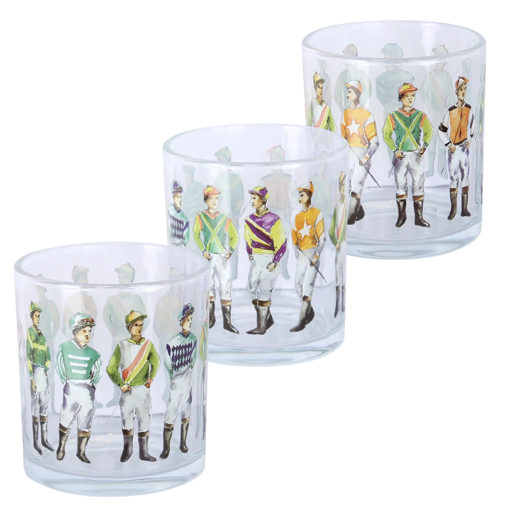 Standing Jockeys Wrapped Rocks Glass - Image 2