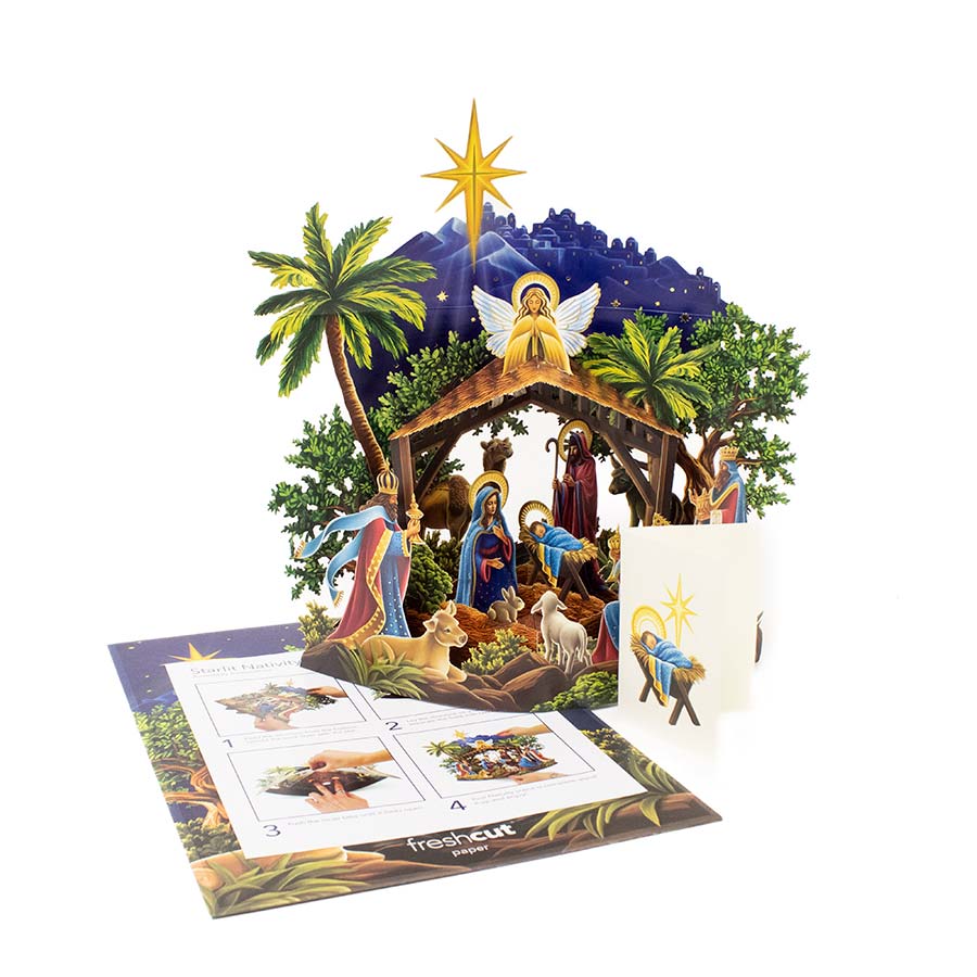 Starlit Nativity Pop-Up Card & Display Scene