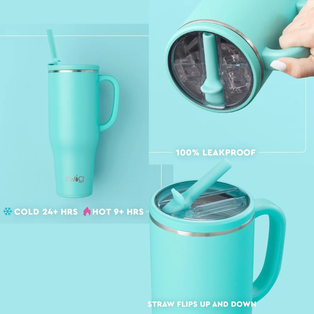 Swig Life Indigo Tiles | Leakproof Travel Mug - Image 3