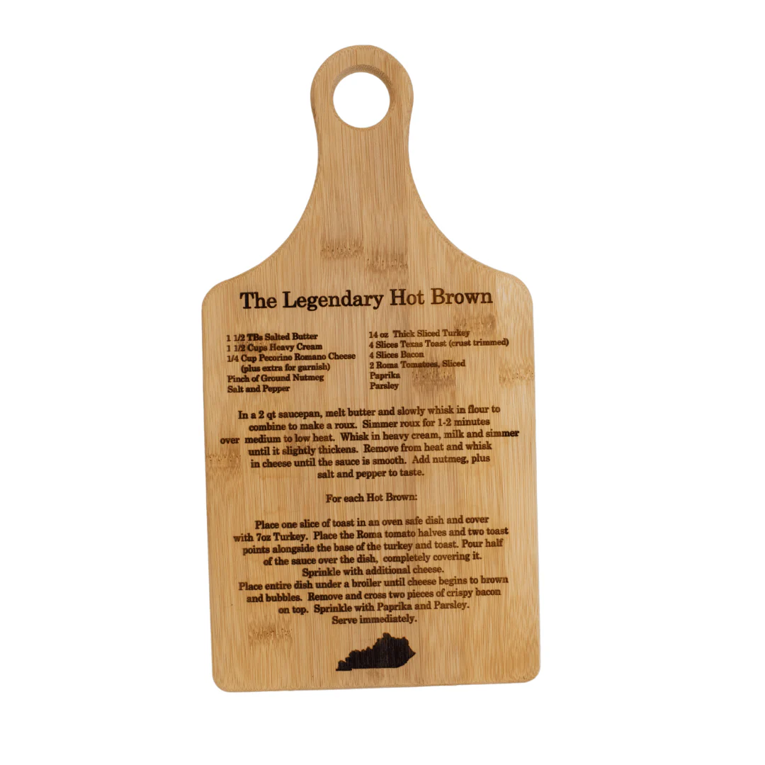 The Legendary Hot Brown Recipe Bamboo Cutting Board