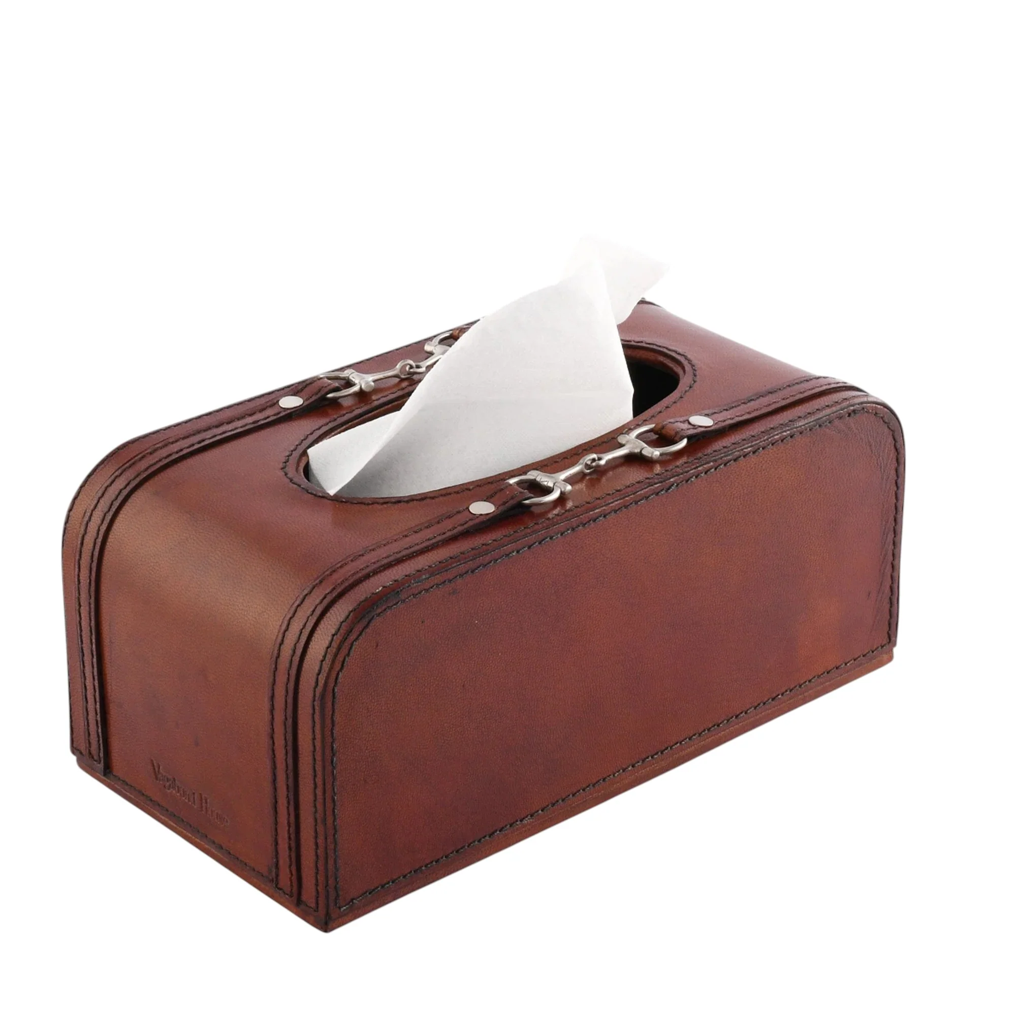 Vagabond House Premium Genuine Leather Bit Tissue Box - Image 4