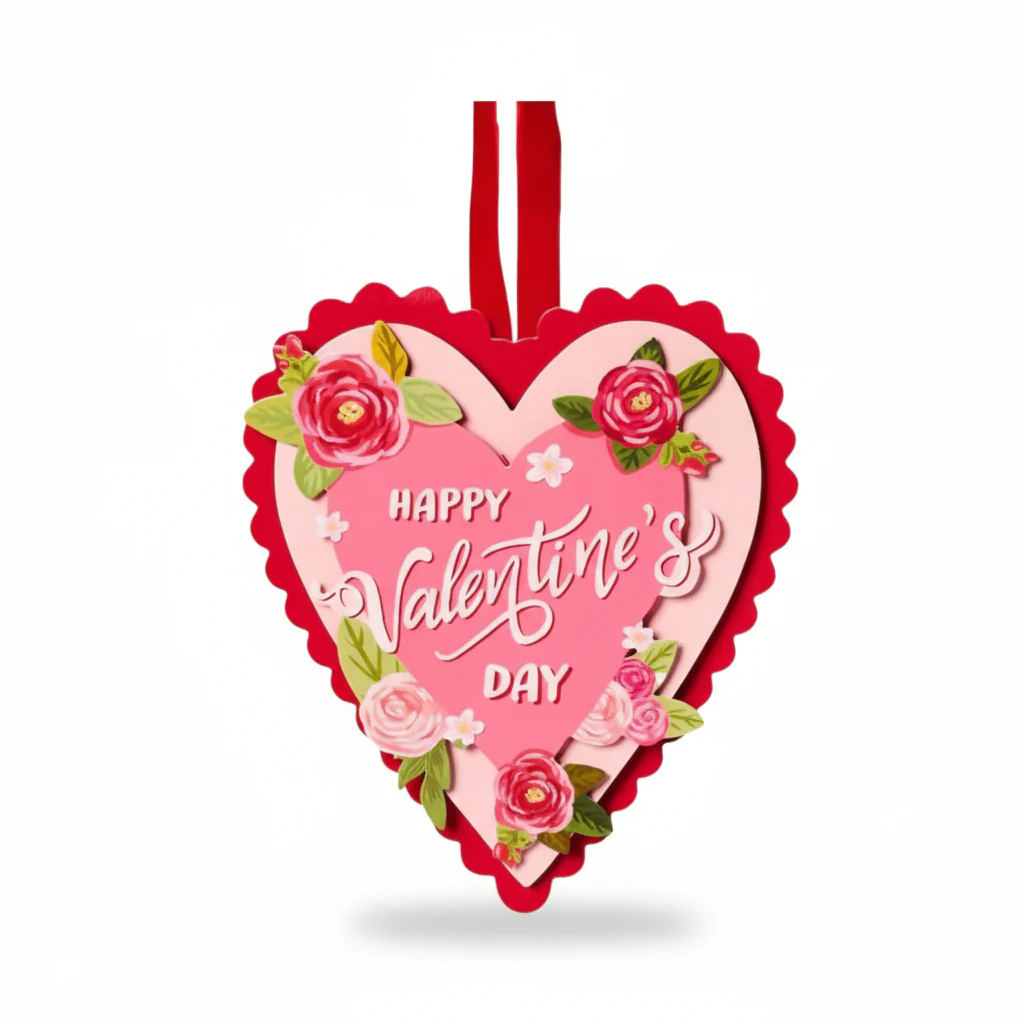 Valentine’s Heart Card | 3D Floral Greeting