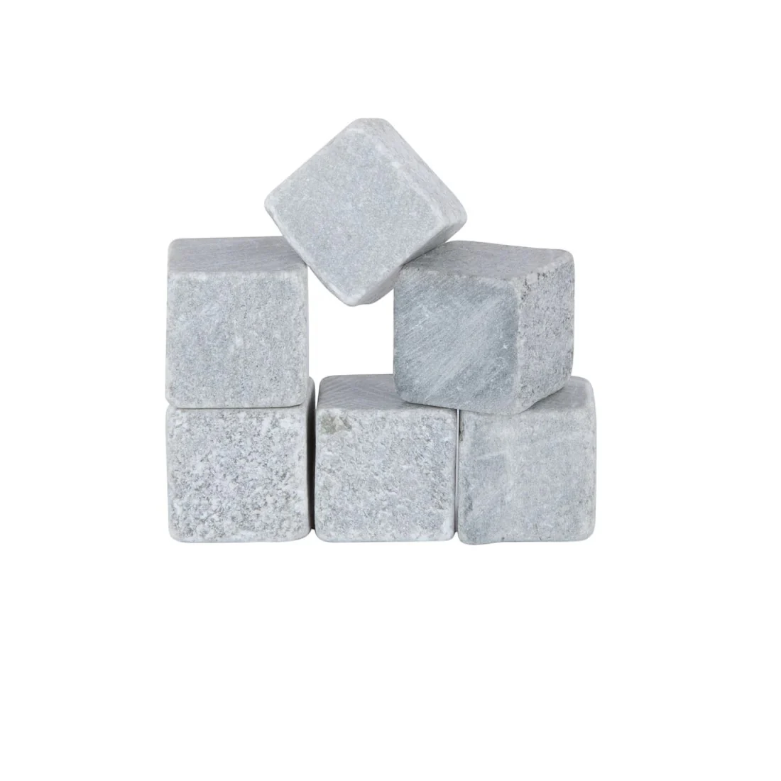 Viski Glacier Rocks Soapstone Cube Set of 6
