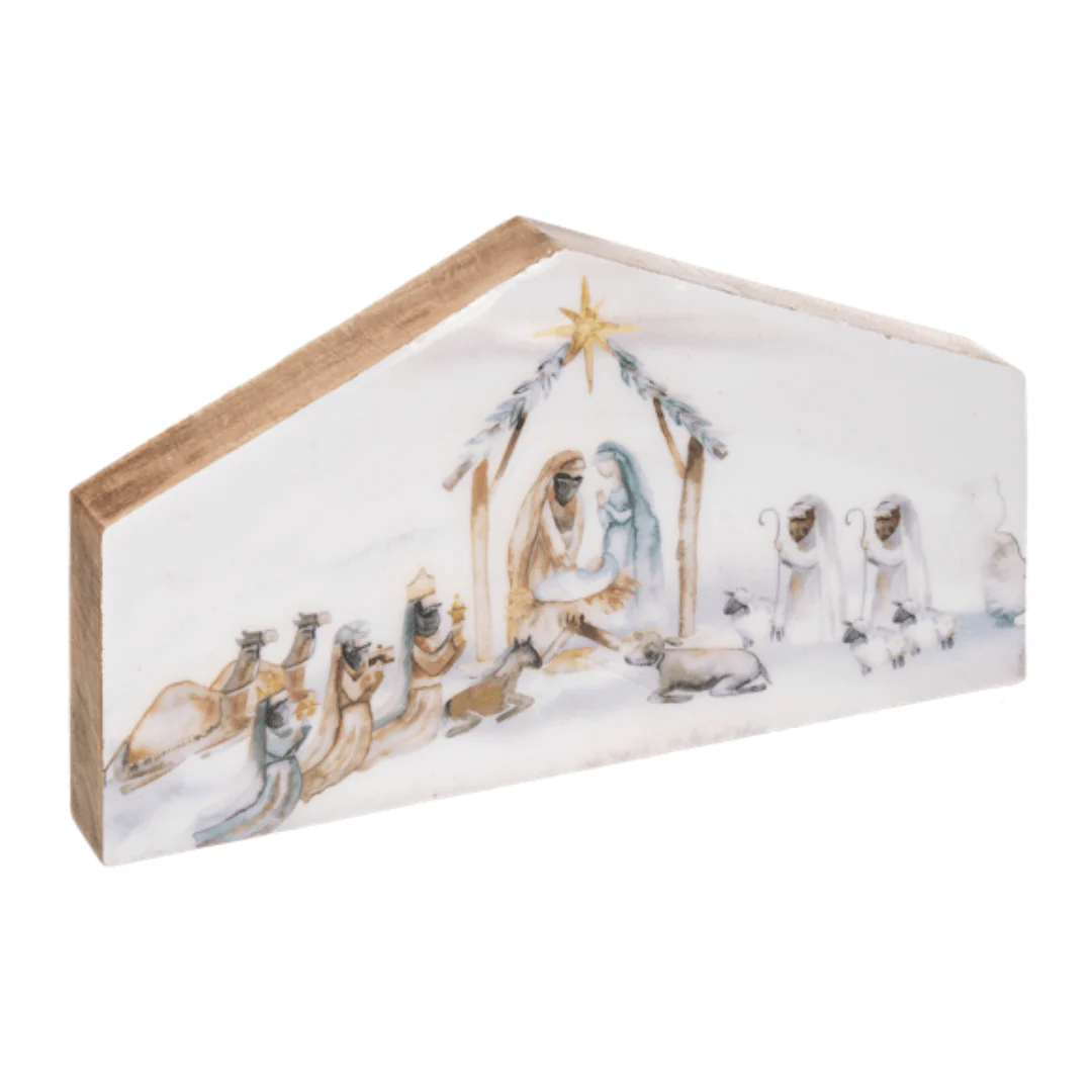 Watercolor Christmas Nativity Scene Block - Image 2