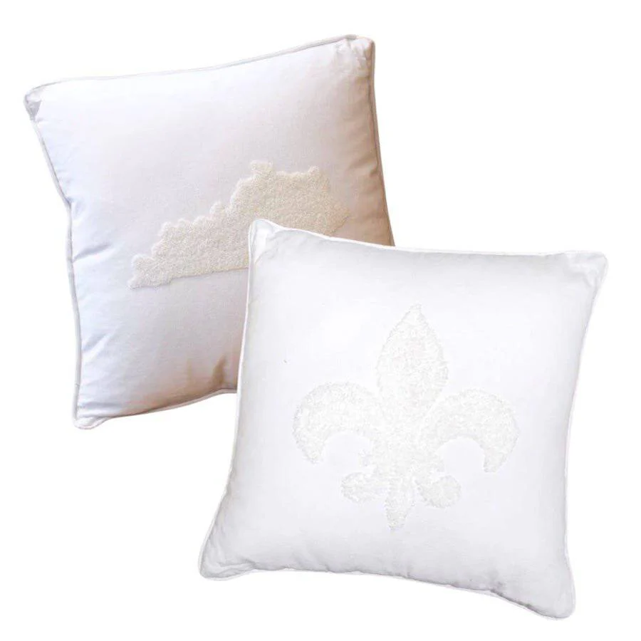 White Embroidered Pillows