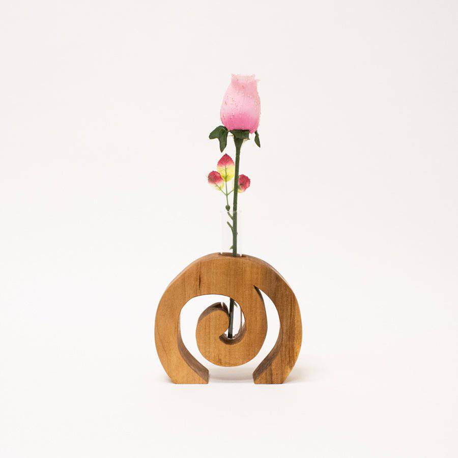 Wooden Spiral Bud Vase