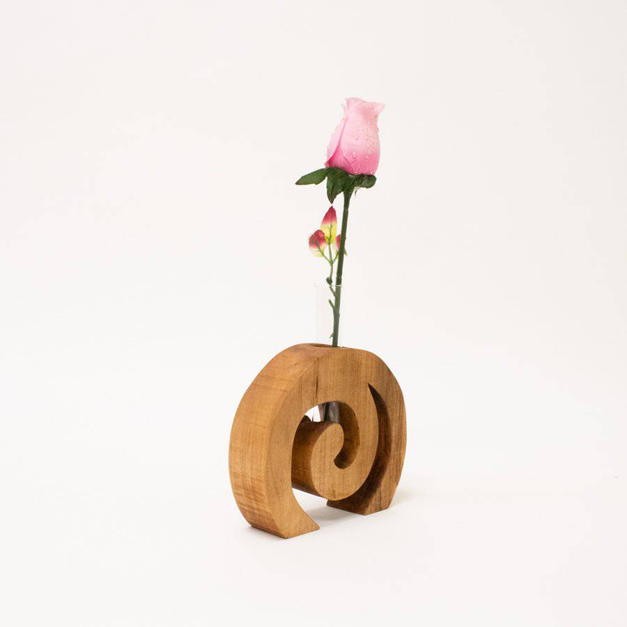 Wooden Spiral Bud Vase - Image 2